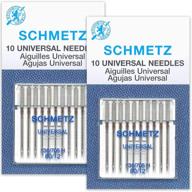 🧵 20 schmetz universal sewing machine needles, size 80/12, pack of 2 cards logo