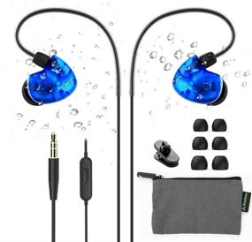 img 4 attached to Avantree Over Ear Wired Earbuds with Microphone - Small Ears, IPX5 Sweat Resistant Sport Earphones with Earhook - Secure Fit, In Ear Headphones for Running Jogging TR504