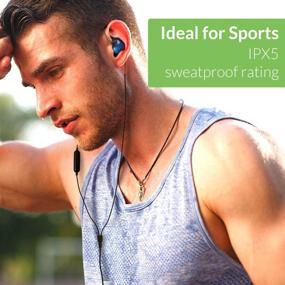 img 3 attached to Avantree Over Ear Wired Earbuds with Microphone - Small Ears, IPX5 Sweat Resistant Sport Earphones with Earhook - Secure Fit, In Ear Headphones for Running Jogging TR504