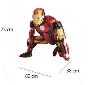 img 2 attached to 🎈 BCD-PRO Superhero Iron Man Airwalker Balloons: Exciting Medium-Sized Birthday Decorations for Kids and Toddlers