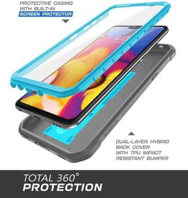 img 2 attached to 📱 LG G8 Case & LG G8 ThinQ Case (2019 Release) - SUPCASE Unicorn Beetle Pro Series with Full-Body Rugged Holster, Built-in Screen Protector (Blue)