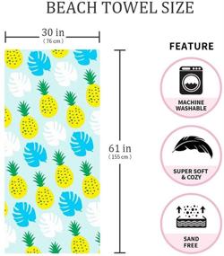 img 3 attached to 🏖️ KavRave Beach Towel: Oversized Microfiber Towel for Travel, Quick Dry & Sand Proof - Ideal for Swimmers, Women, Men, and Girls - Cool Pool Accessories with Super Absorbency