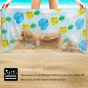 img 1 attached to 🏖️ KavRave Beach Towel: Oversized Microfiber Towel for Travel, Quick Dry & Sand Proof - Ideal for Swimmers, Women, Men, and Girls - Cool Pool Accessories with Super Absorbency