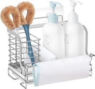 🧽 nieifi kitchen sink caddy organizer, adhesive or free standing, stainless steel sponge & brush holder for countertop логотип