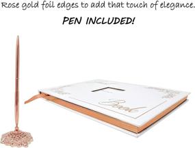 img 2 attached to 🌹 V-COSTA Wedding Guest Book with Polaroid Photo Guestbook, Rose Gold Pen Included – Perfect for Birthdays, Baby Showers – Rose Gold Foil Finish