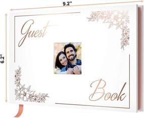img 1 attached to 🌹 V-COSTA Wedding Guest Book with Polaroid Photo Guestbook, Rose Gold Pen Included – Perfect for Birthdays, Baby Showers – Rose Gold Foil Finish
