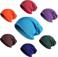 joyebuy 4 pack women men fashionable thin hip-hop soft stretch knit slouchy beanie hat skull cap логотип