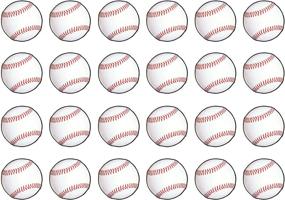 img 4 attached to Beistle 24 Pack Baseball Cutout 2 Inch