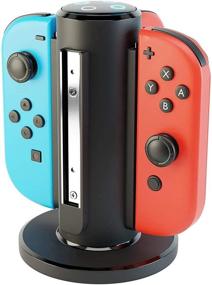 img 4 attached to Juamena JC01 Charging Stand: 4-in-1 Docking Station for Nintendo Switch Joycon with LED Indication and Cable