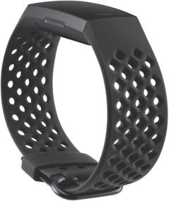 img 3 attached to 👟 Official Fitbit Charge 3 Accessory Band - Sport Edition, Small Size, Color: Black