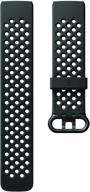 👟 official fitbit charge 3 accessory band - sport edition, small size, color: black logo