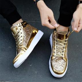 img 3 attached to Stylish IGxx Flashing Party Casual 👟 Men's Lace-Up Fashion Sneakers – Illuminate Your Style!