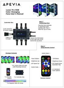 img 1 attached to 🌈 Apevia LP612L2S-RGB Лунный Про 120мм Бесшумный Двухкольцевой Адресуемый Вентилятор RGB LED с пультом дистанционного управления и магнитными светодиодными полосками