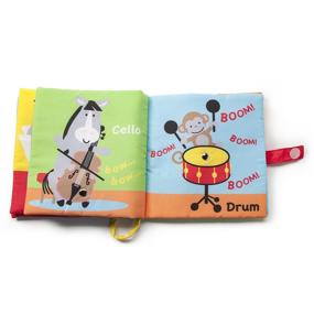 img 1 attached to 📚 Discover Musical Wonder with DEMDACO Playing Animal Friends Soft Book Toy: Vibrant Primary Hues for Children's Education and Entertainment
