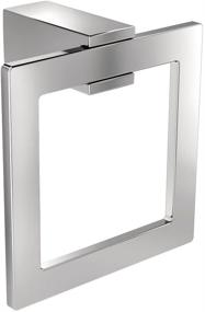 img 3 attached to Moen BP3786CH Kyvos Collection Chrome Hand Towel Ring: Sleek and Modern Bathroom Accessory