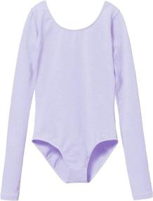 img 4 attached to 🩰 Long Sleeve Leotard for Ballet Dance Gymnastics by MdnMd Girls - Classic Style