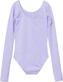 img 3 attached to 🩰 Long Sleeve Leotard for Ballet Dance Gymnastics by MdnMd Girls - Classic Style