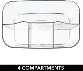 img 1 attached to mDesign Clear Portable Craft Storage Organizer Bin for Office Desks and Living Room Drawers - Lumiere Collection