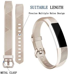 img 2 attached to 🏋️ Tobfit 2 Pack Спортивные браслеты: Совместимы с Fitbit Alta & Alta HR - Мягкие TPU браслеты для женщин и мужчин