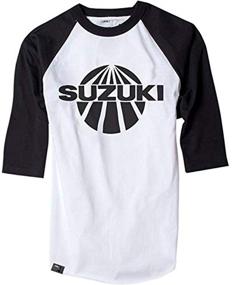 img 1 attached to 🏎️ Vintage SUZUKI Raglan Baseball Shirt by Factory Effex