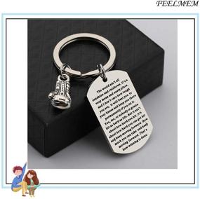 img 1 attached to 🥊 FEELMEM Boxing Glove Keychain - Embrace the Realities: A World Beyond Sunshine and Rainbows