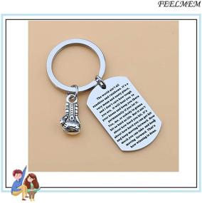 img 2 attached to 🥊 FEELMEM Boxing Glove Keychain - Embrace the Realities: A World Beyond Sunshine and Rainbows