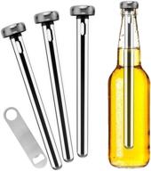 🍻 vinetto stainless steel beer chiller sticks (set of 3) & bottle opener – instant drink cooling kit for bar, party & camping - ideal gift for beer lovers logo