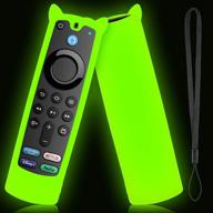 📺 tv stick remote cover - glow in the dark, lime green - compatible with stick 4k/3rd gen 2021/stick lite 2020 - rubber case with lanyard logo