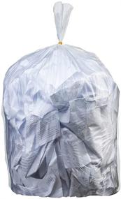 img 1 attached to 🗑️ Plasticplace Clear High Density Garbage Can Liners - 55-60 Gallon Trash Bags │ 16 Microns │ 43" x 48" (150 Count), Model W56HDC2