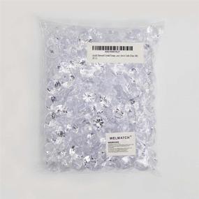 img 1 attached to WELMATCH Clear Acrylic Diamond Vase Fillers: 240 pcs 3/4 Inch Wedding Party Decoration Crystals