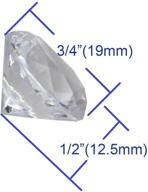 welmatch clear acrylic diamond vase fillers: 240 pcs 3/4 inch wedding party decoration crystals logo
