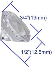 img 2 attached to WELMATCH Clear Acrylic Diamond Vase Fillers: 240 pcs 3/4 Inch Wedding Party Decoration Crystals