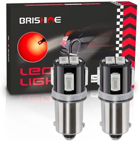 img 4 attached to BRISHINE BA9S LED Bulbs: Ultra-Bright Red - Perfect for Car Interior Dome, Map, Door & License Plate Lights (Pack of 2)