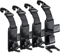 heroway magic headrest hooks for car: convenient 🚗 purse hanger & car seat organizer hooks, black (4 pack) logo