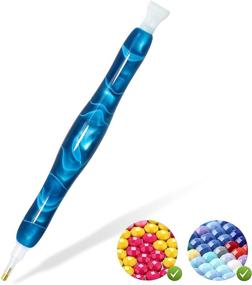 img 4 attached to Dark Blue Ergonomic Diamond Painting Pen - Comfort Grip Resin Pen for Diamond Painting Accessories and Tools - Diamond Art Pen