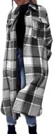 π search-optimized: discover the stylish womenβs long plaid shacket wool blend button down shirt jacket coat with convenient pockets logo