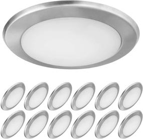 img 4 attached to 💡 OSTWIN ETL Wet White Nickel Finish Mount Dimmable Light