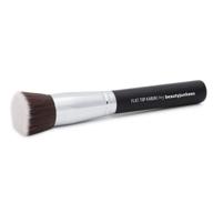 high density flat top kabuki foundation brush - beauty junkees professional makeup brush for flawless liquid, cream, powder application, buffing, blending, stipple, synthetic logo