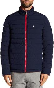 img 1 attached to 🧥 Nautica Men's Reversible Midweight Puffer Jacket with Wind and Water Resistance