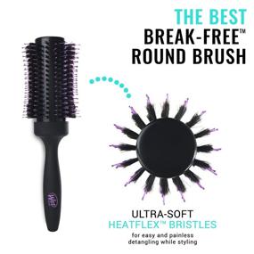 img 2 attached to 🔃 Wet Brush Volume & Body Round Brush - Transform Thick to Coarse Hair with Ease and Boost Volume Effortlessly - Innovative Concave Bristle Design for a Perfect Blow Out, Minimizing Pain and Breakage