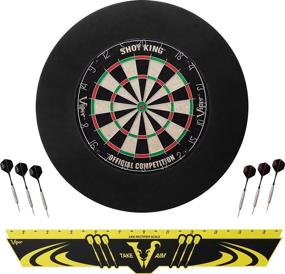 img 4 attached to Ultimate Dartboard Bundle: Viper Defender Backboard & Sisal/Bristle Steel Tip Dartboard