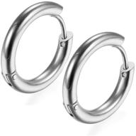 💍 small hoop earrings - 20g surgical stainless steel - 6mm/8mm/10mm - unisex nose ring, rook, lobes - hypoallergenic sleeper earrings - 18k ipg - women, men, girls, boys logo