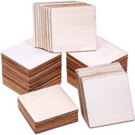 🔥 selizo wood burning kit with 80pcs unfinished wood squares crafts tiles, 4 x 4 inch blank wooden slices for wood burning coasters painting carving logo