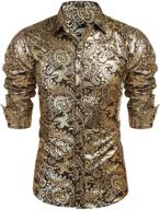 elevate your style with coofandy's luxury floral men's shirts logo