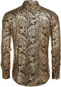 img 1 attached to Elevate Your Style with COOFANDY's Luxury Floral Men's Shirts