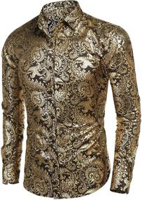 img 2 attached to Elevate Your Style with COOFANDY's Luxury Floral Men's Shirts