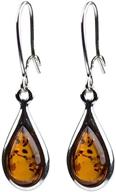 certificated genuine sterling teardrop earrings logo