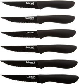 img 2 attached to 🔪 Набор ножей для стейка Cuisinart C55-6PCSBK Advantage Color Collection: 6 ножей с керамическим покрытием, цвет черный