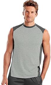 img 4 attached to Hanes Sport Performance Muscle Black Men's Clothing for Shirts