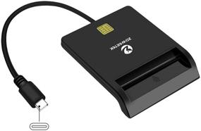 img 4 attached to 🔒 ZOWEETEK CAC-считыватель с интерфейсом Type C - надежный USB-считыватель общего доступа для карт CAC Министерства обороны, совместимый с ОС Windows и Mac.